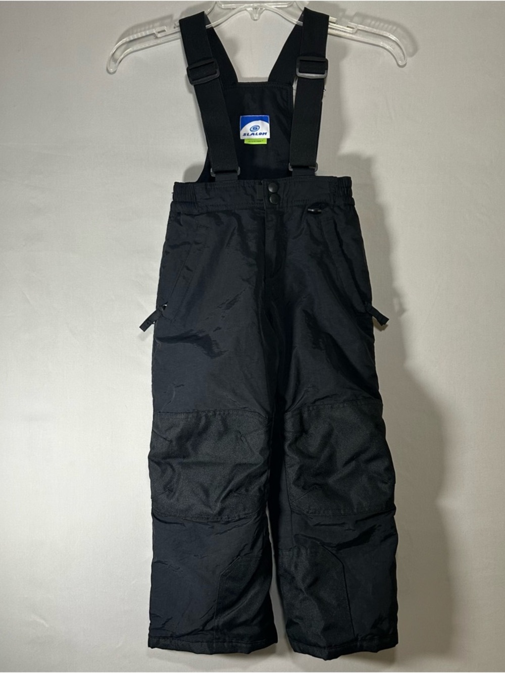 Slalom Ski Bibs Unisex Kids XS 4/5 Black Snowboard